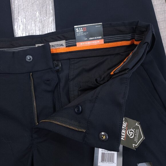 5.11 Tactical Pants Women's 10 Navy PDU Class A Flex-Tac Wool Blend Unhemmed - Picture 8 of 10